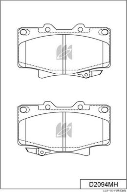 MK Kashiyama D2094MH - Гальмівні колодки, дискові гальма autozip.com.ua