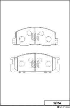 MK Kashiyama D2057 - Гальмівні колодки, дискові гальма autozip.com.ua