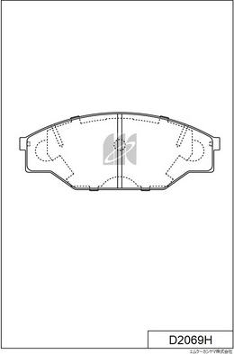 MK Kashiyama D2069H - Гальмівні колодки, дискові гальма autozip.com.ua