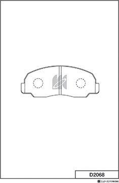 MK Kashiyama D2068 - Гальмівні колодки, дискові гальма autozip.com.ua