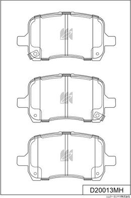 MK Kashiyama D20013MH - Гальмівні колодки, дискові гальма autozip.com.ua