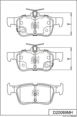 MK Kashiyama D20089MH - Гальмівні колодки, дискові гальма autozip.com.ua
