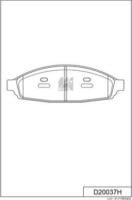 MK Kashiyama D20037H - Гальмівні колодки, дискові гальма autozip.com.ua