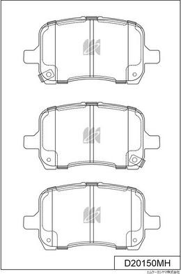 MK Kashiyama D20150MH - Гальмівні колодки, дискові гальма autozip.com.ua