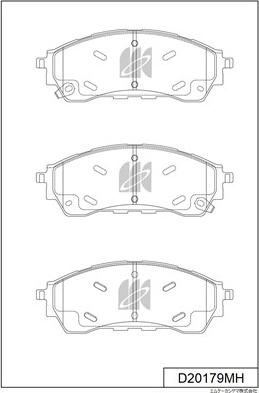 MK Kashiyama D20179MH - Гальмівні колодки, дискові гальма autozip.com.ua