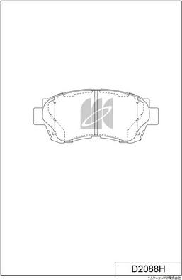 MK Kashiyama D2088H - Гальмівні колодки, дискові гальма autozip.com.ua