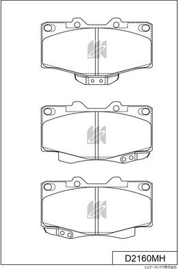 MK Kashiyama D2160MH - Гальмівні колодки, дискові гальма autozip.com.ua