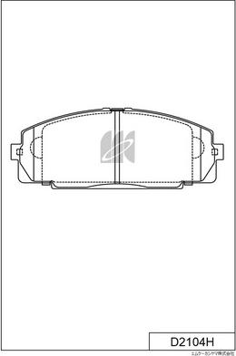 MK Kashiyama D2104H - Гальмівні колодки, дискові гальма autozip.com.ua