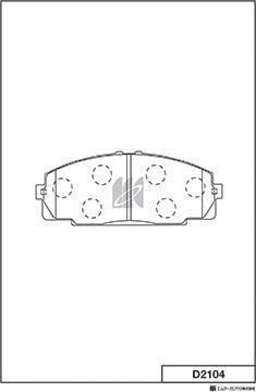 MK Kashiyama D2104 - Гальмівні колодки, дискові гальма autozip.com.ua