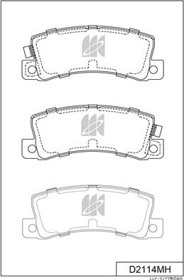 MK Kashiyama D2114MH - Гальмівні колодки, дискові гальма autozip.com.ua