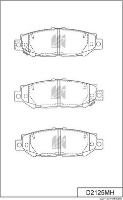 MK Kashiyama D2125MH - Гальмівні колодки, дискові гальма autozip.com.ua