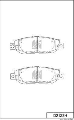 MK Kashiyama D2123H - Гальмівні колодки, дискові гальма autozip.com.ua