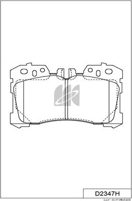 MK Kashiyama D2347H - Гальмівні колодки, дискові гальма autozip.com.ua