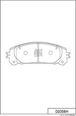MK Kashiyama D2356H - Гальмівні колодки, дискові гальма autozip.com.ua