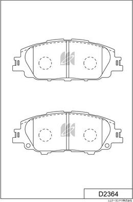 MK Kashiyama D2364 - Гальмівні колодки, дискові гальма autozip.com.ua