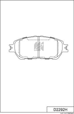 MK Kashiyama D2292H - Гальмівні колодки, дискові гальма autozip.com.ua