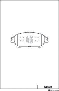 MK Kashiyama D2292 - Гальмівні колодки, дискові гальма autozip.com.ua