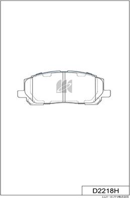 MK Kashiyama D2218H - Гальмівні колодки, дискові гальма autozip.com.ua