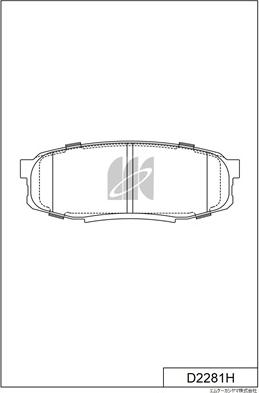 MK Kashiyama D2281H - Гальмівні колодки, дискові гальма autozip.com.ua