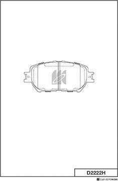 MK Kashiyama D2222H - Гальмівні колодки, дискові гальма autozip.com.ua