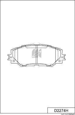 MK Kashiyama D2274H - Гальмівні колодки, дискові гальма autozip.com.ua