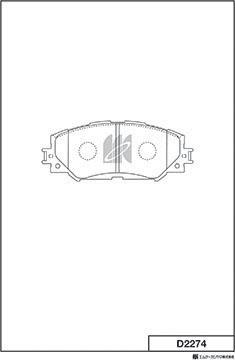 MK Kashiyama D2274 - Гальмівні колодки, дискові гальма autozip.com.ua
