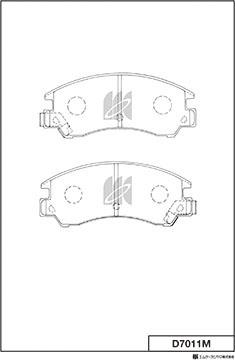 MK Kashiyama D7011M - Гальмівні колодки, дискові гальма autozip.com.ua