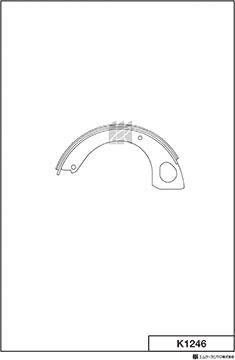 MK Kashiyama K1246 - Комплект гальм, барабанний механізм autozip.com.ua