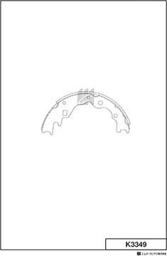 MK Kashiyama K3349 - Комплект гальм, барабанний механізм autozip.com.ua