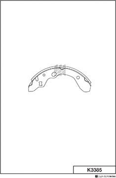 MK Kashiyama K3385 - Комплект гальм, барабанний механізм autozip.com.ua