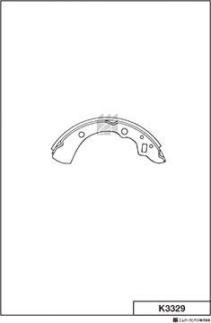 MK Kashiyama K3329 - Комплект гальм, барабанний механізм autozip.com.ua