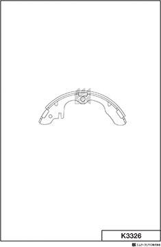 MK Kashiyama K3326 - Комплект гальм, барабанний механізм autozip.com.ua