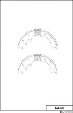 MK Kashiyama K3378 - Комплект гальм, барабанний механізм autozip.com.ua