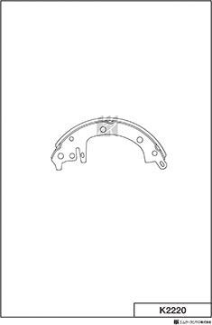 MK Kashiyama K2220 - Комплект гальм, барабанний механізм autozip.com.ua