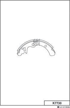 MK Kashiyama K7730 - Комплект гальм, барабанний механізм autozip.com.ua