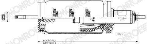 MONROE CB0319 - Гаситель, кріплення кабіни autozip.com.ua