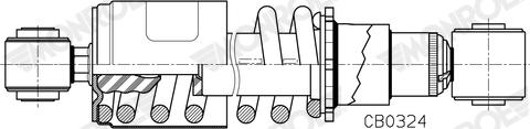 MONROE CB0324 - Гаситель, кріплення кабіни autozip.com.ua