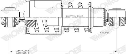 MONROE CB0326 - Гаситель, кріплення кабіни autozip.com.ua