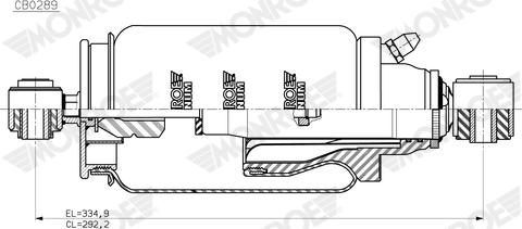MONROE CB0289 - Гаситель, кріплення кабіни autozip.com.ua