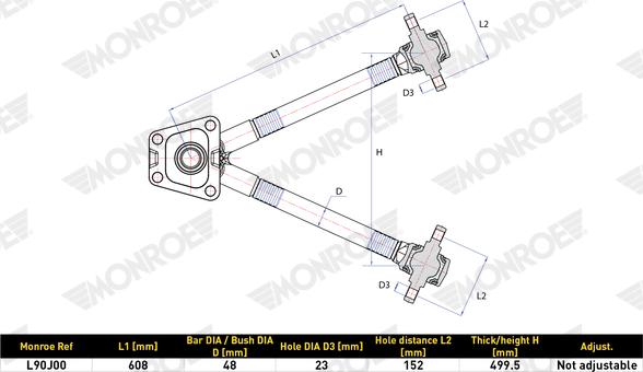 MONROE L90J00 - Важіль незалежної підвіски колеса autozip.com.ua