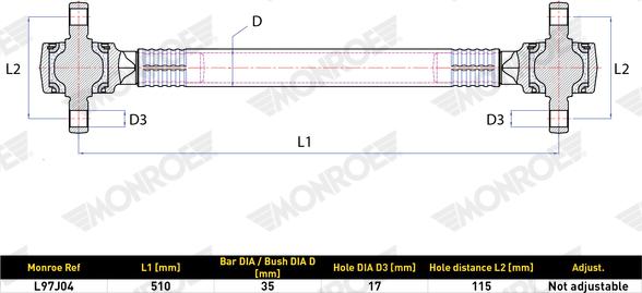 MONROE L97J04 - Важіль незалежної підвіски колеса autozip.com.ua