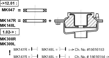 Monroe MK147 - Опора стійки амортизатора, подушка autozip.com.ua