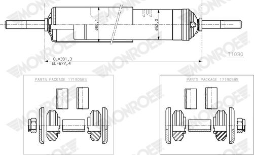 Monroe T1090 - Амортизатор autozip.com.ua