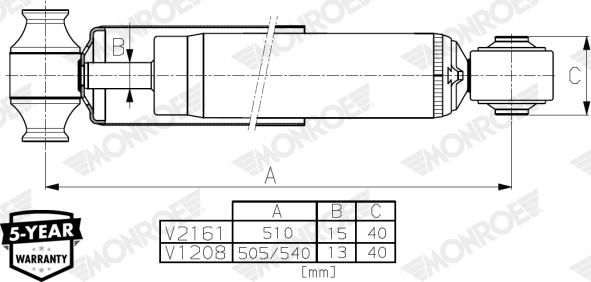 MONROE V1208 - Амортизатор autozip.com.ua