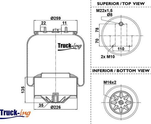 Montcada 0293422 - Кожух пневматичної ресори autozip.com.ua