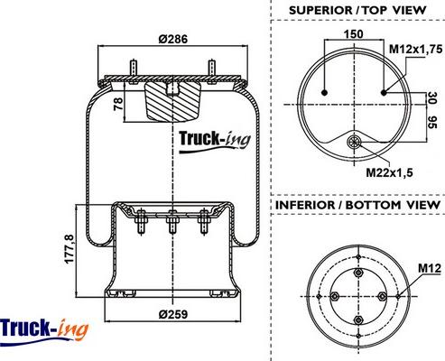 Montcada 0293602 - Кожух пневматичної ресори autozip.com.ua