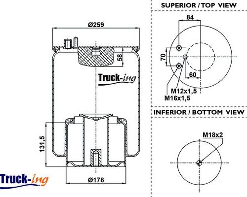 Montcada 0293045 - Кожух пневматичної ресори autozip.com.ua