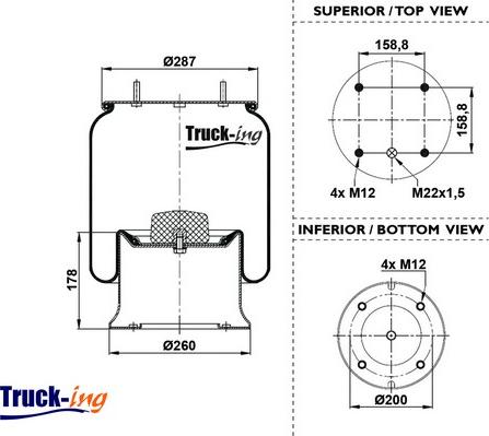 Montcada 0293040 - Кожух пневматичної ресори autozip.com.ua