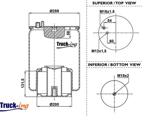 Montcada 0293055 - Кожух пневматичної ресори autozip.com.ua