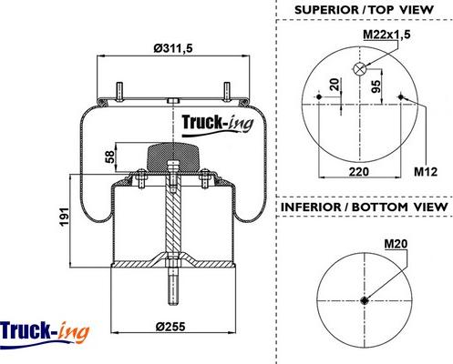 Montcada 0293030 - Кожух пневматичної ресори autozip.com.ua